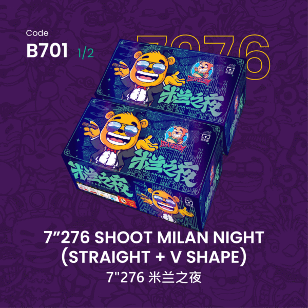B701 7”276 SHOOT MILAN NIGHT(STRAIGHT+V SHAPE)7”276-米兰之夜